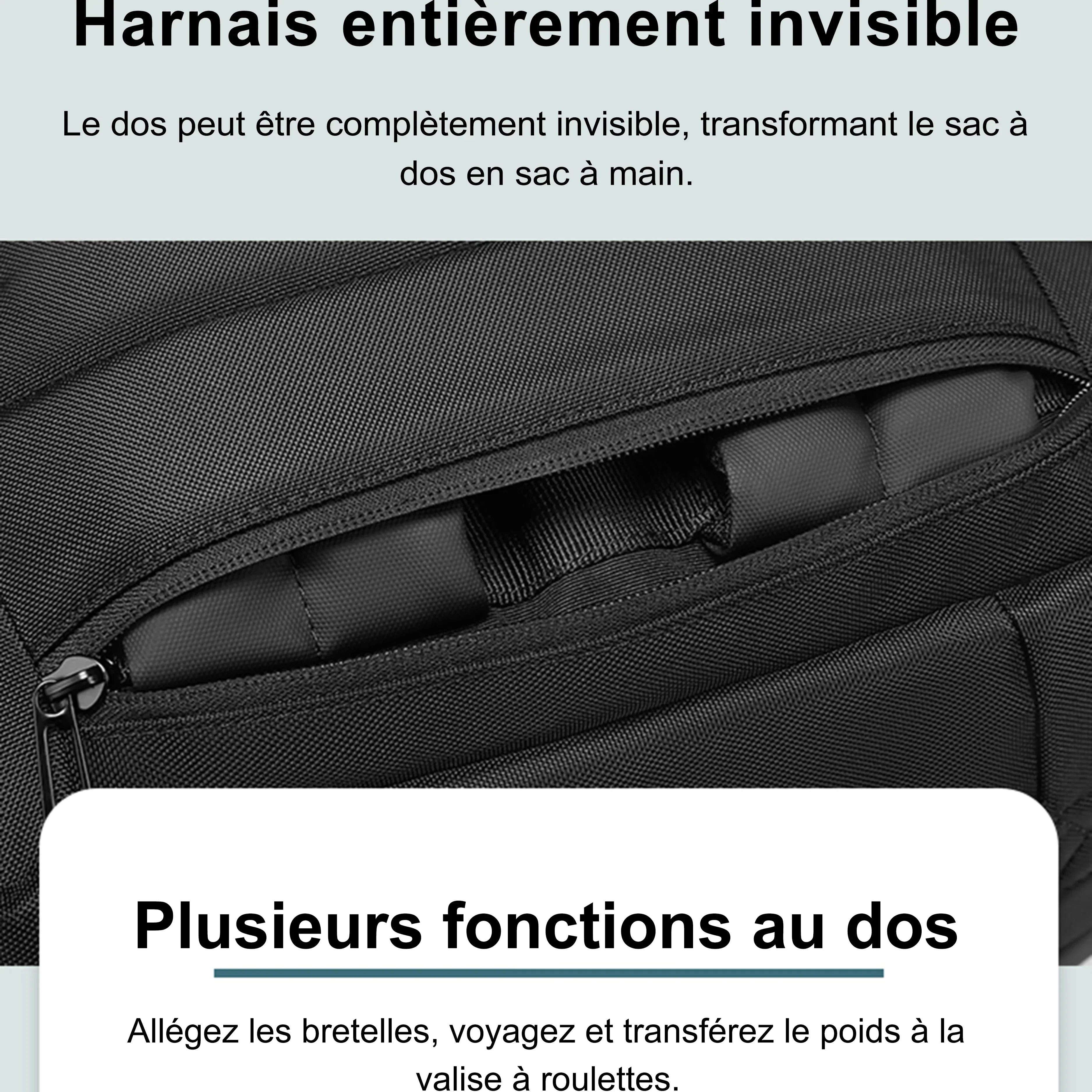 Sac à dos de voyage cabine - système de compression sous vide intégré