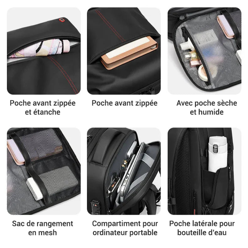 Sac à dos cabine à compression sous vide - Extensible - 40L