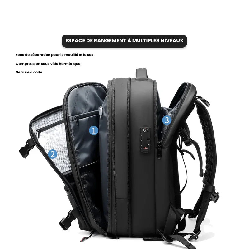 Sac à dos cabine à compression sous vide