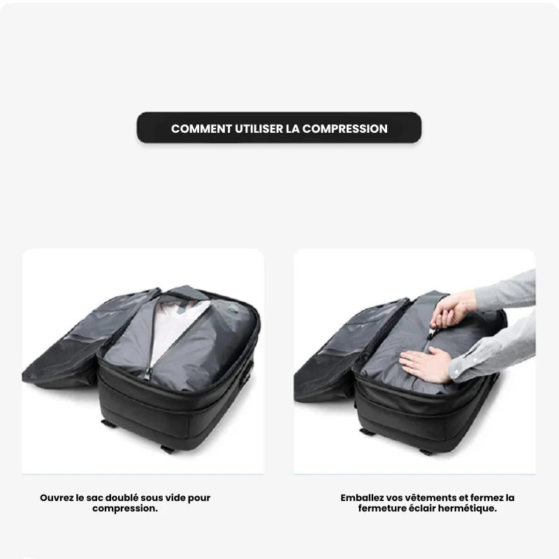 Sac à dos cabine à compression sous vide