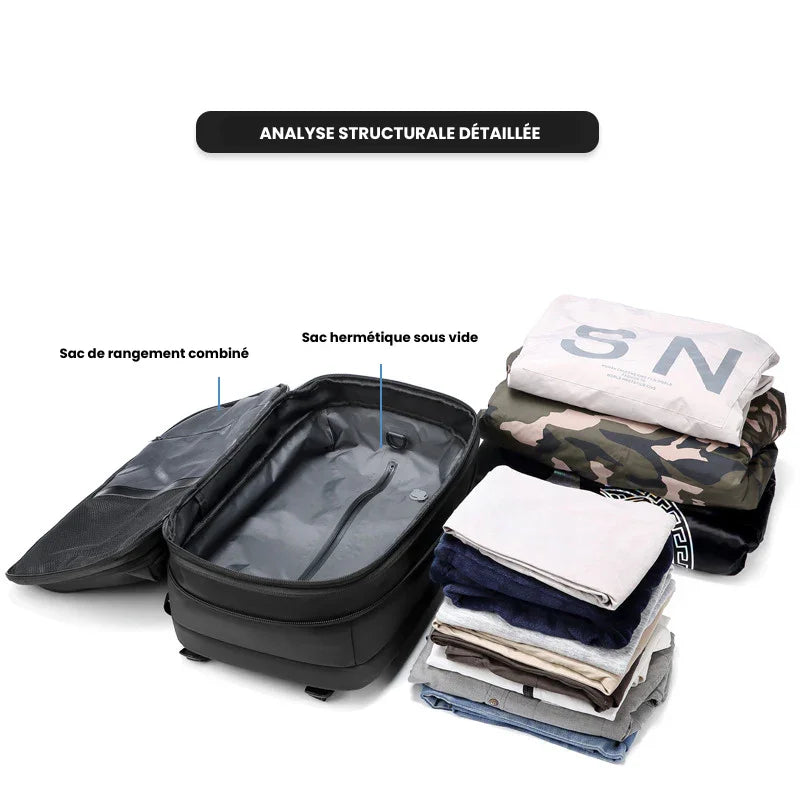 Sac à dos cabine à compression sous vide