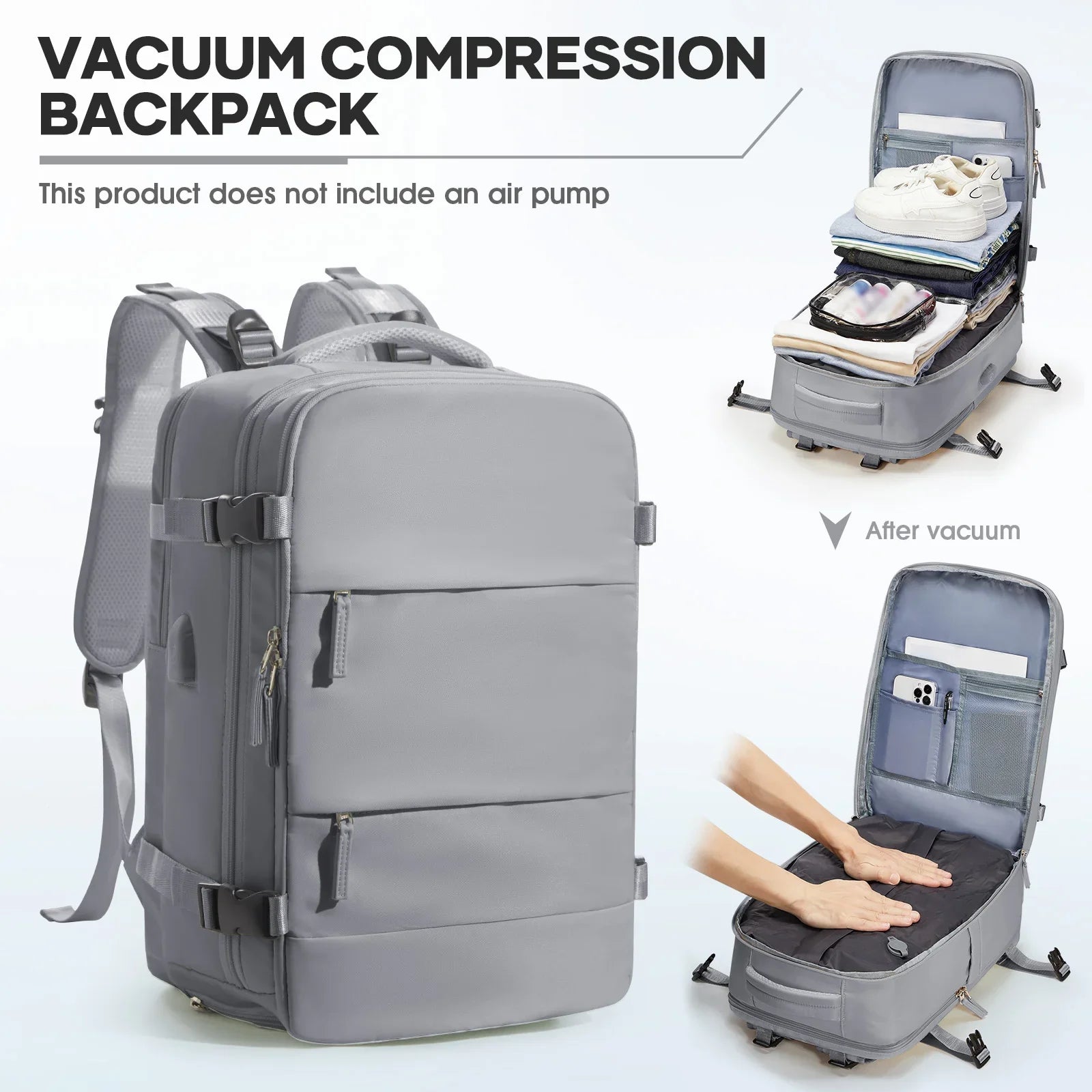 Sac à dos cabine à compression sous vide