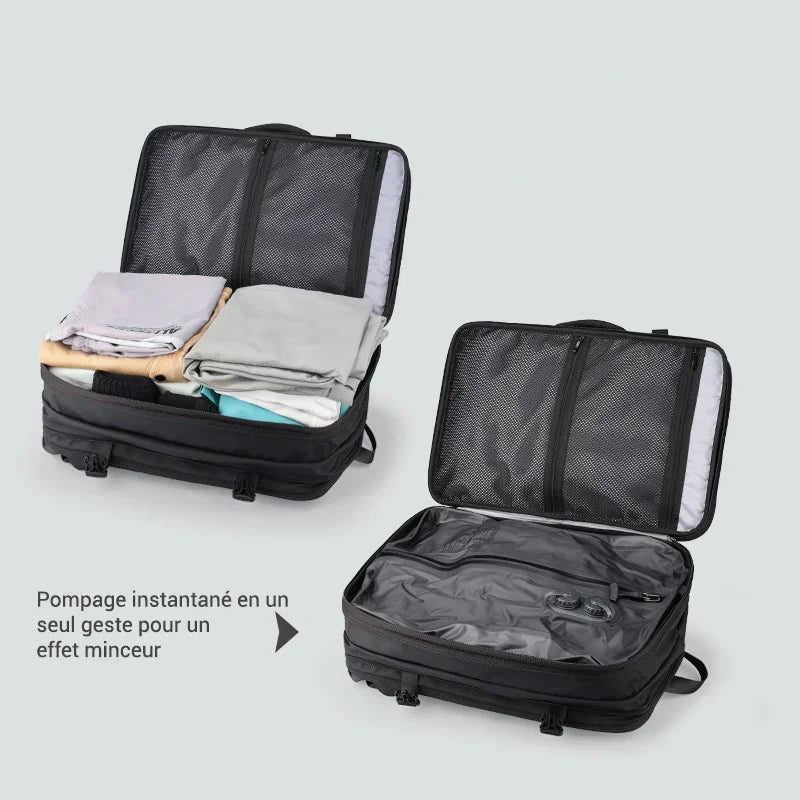 Sac à dos extensible - format cabine - compression sous vide