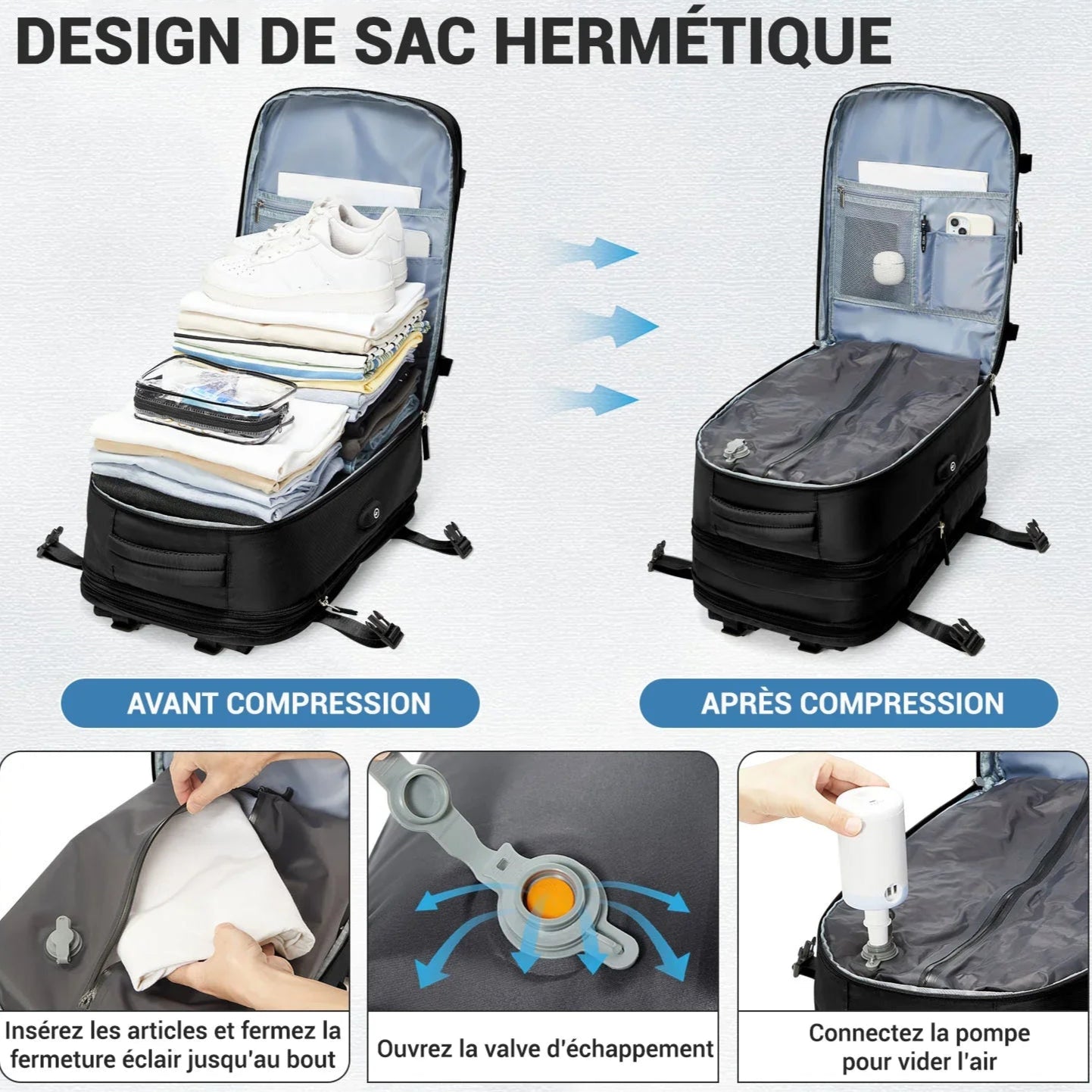 Sac a Dos Voyage Compression