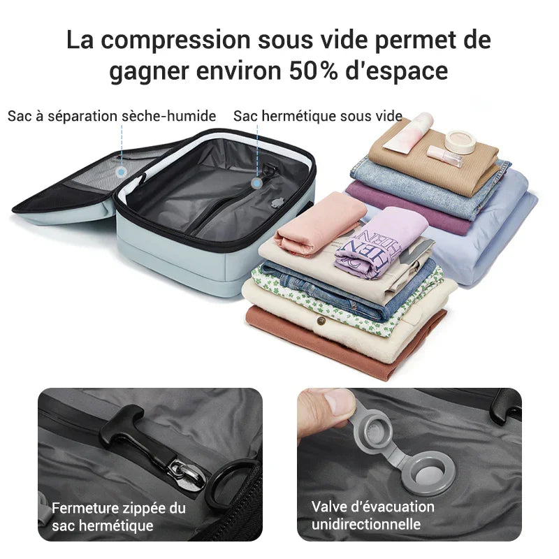 Sac à dos cabine à compression sous vide - Extensible - 40L