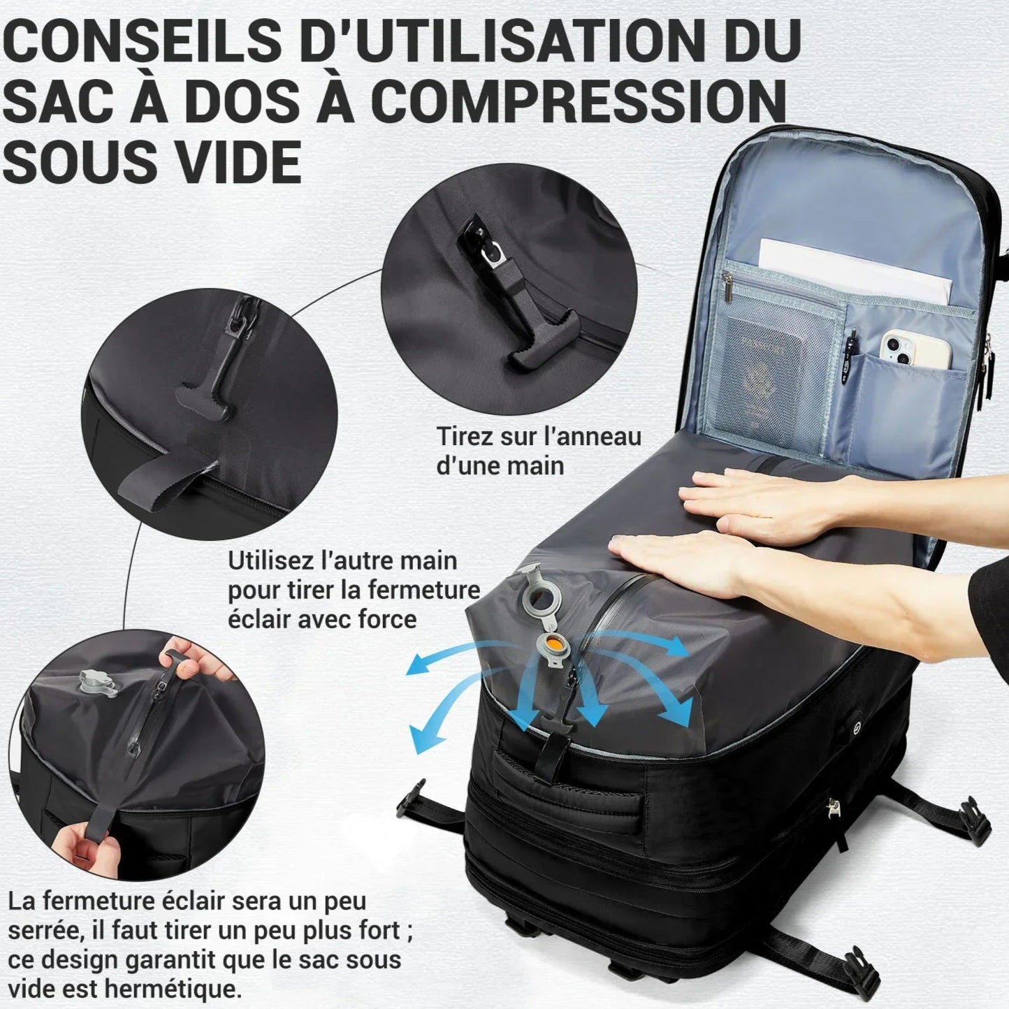 Sac a Dos Voyage Compression
