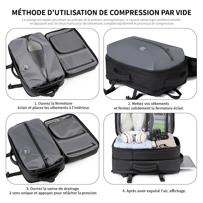 Sac à dos cabine à compression sous vide - Extensible