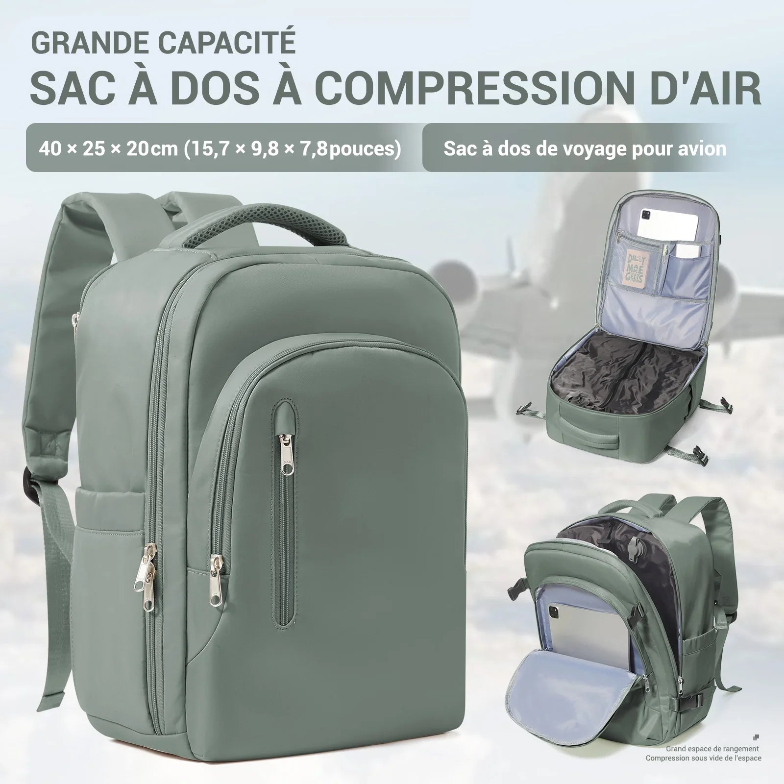Sac A Dos Cabine Compressible
