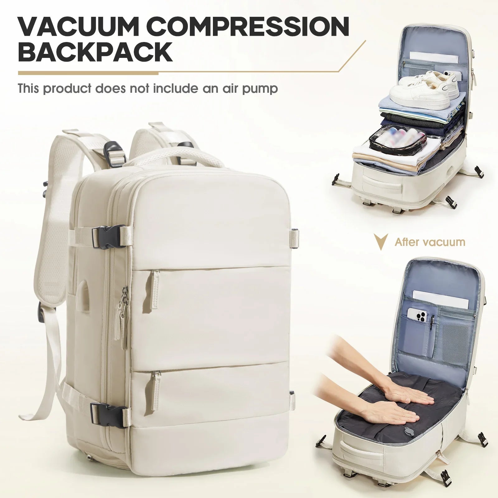 Sac à dos cabine à compression sous vide