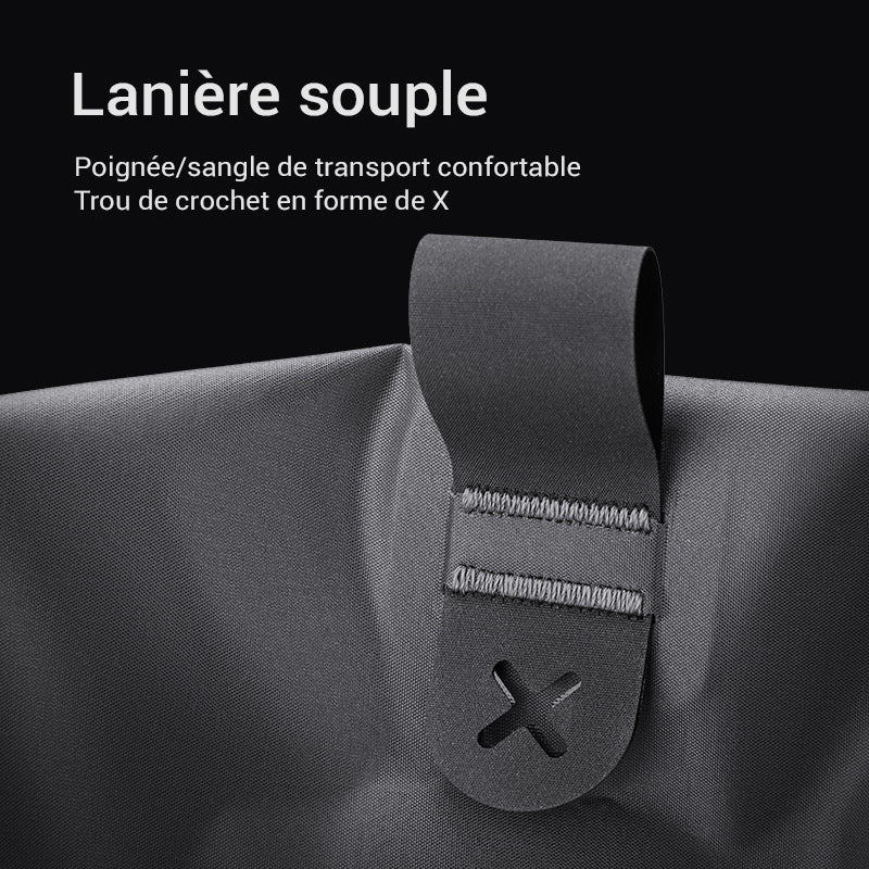 Lanière de transport sur sac à compression sous vide