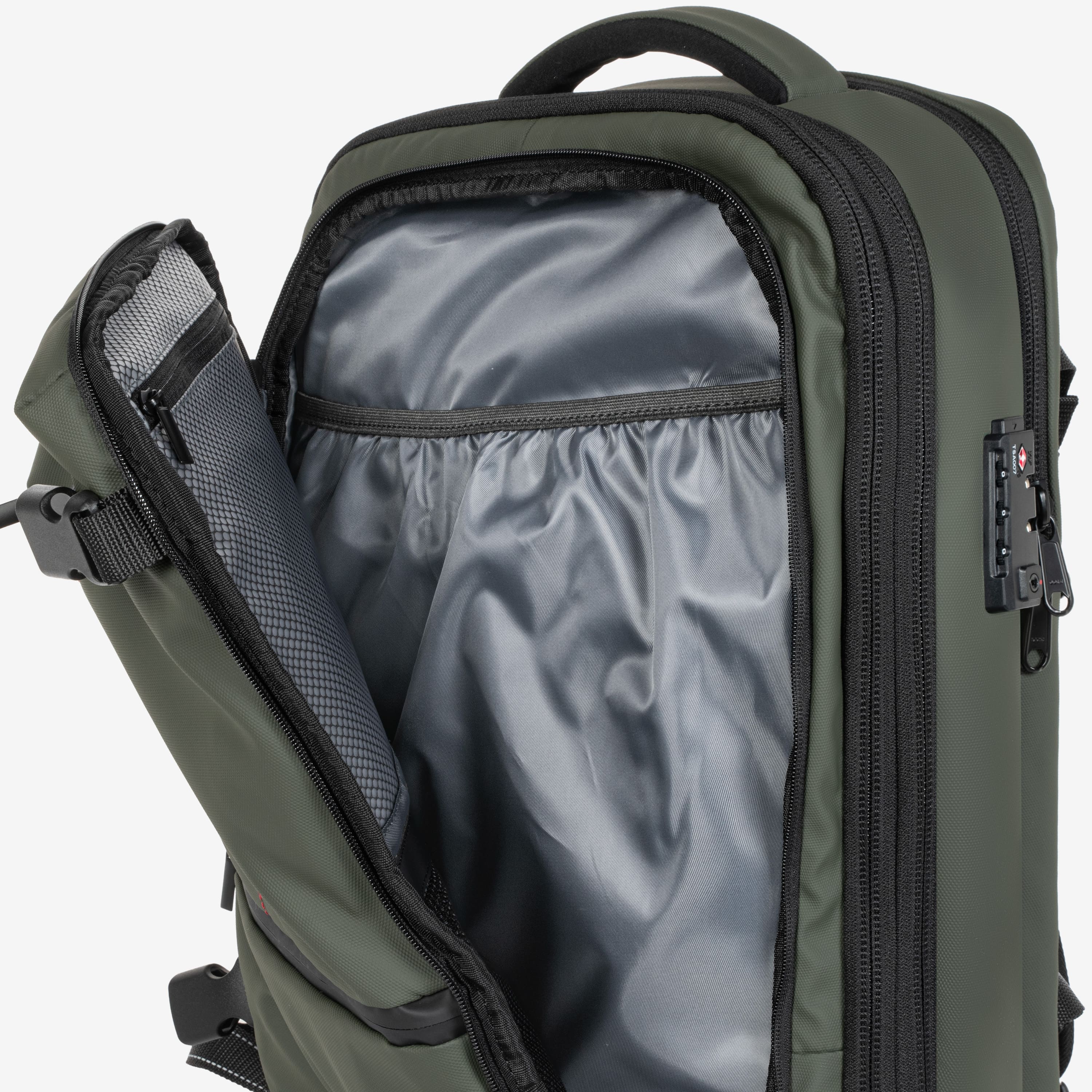 Sac à dos cabine extensible 36→55L – Compression sous vide intégrée
