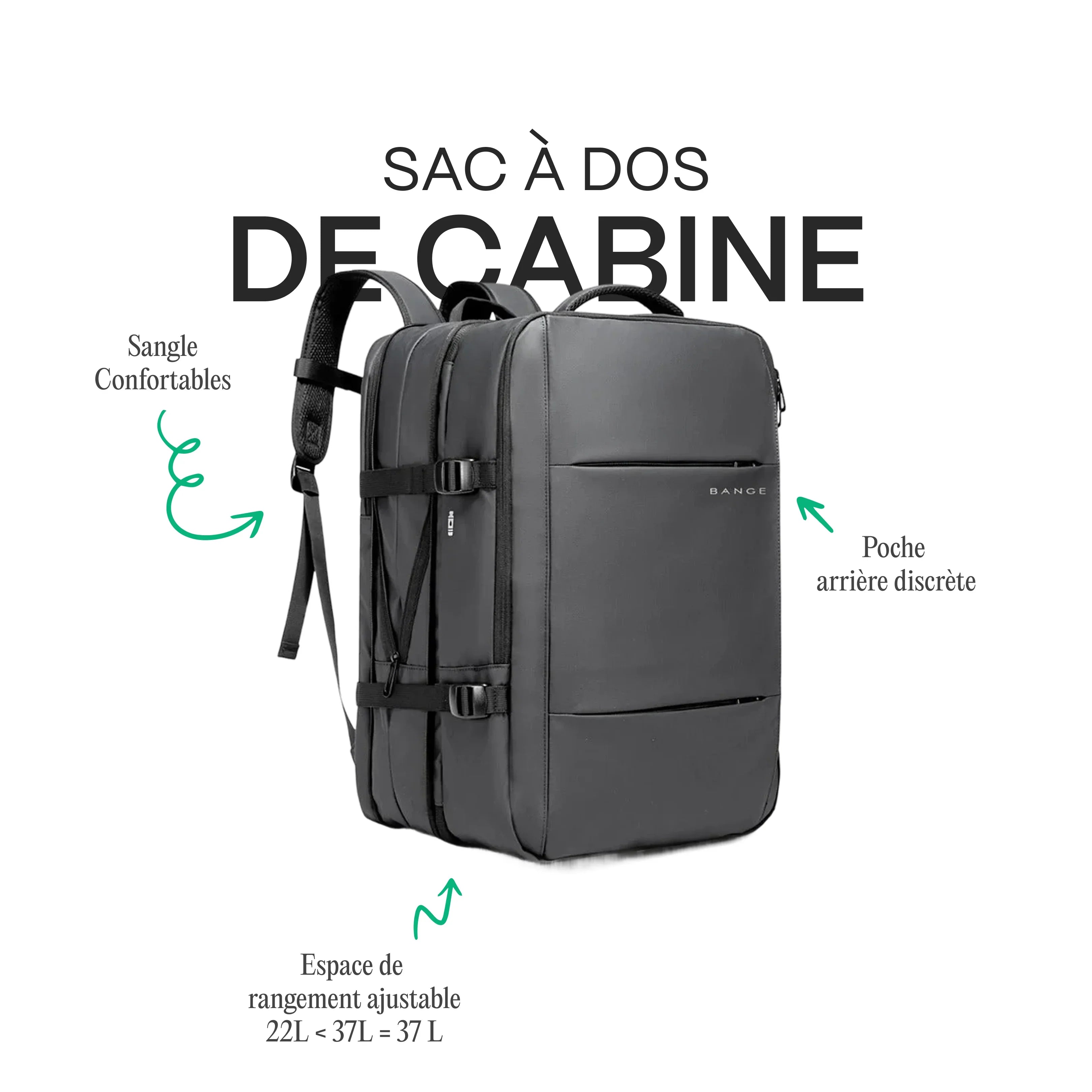 Sac à Dos De Voyage Sous Vide Ryanair - 40x20x25 Cm, Avec Pompe à Vide, Compression Pour Gagner De La Place