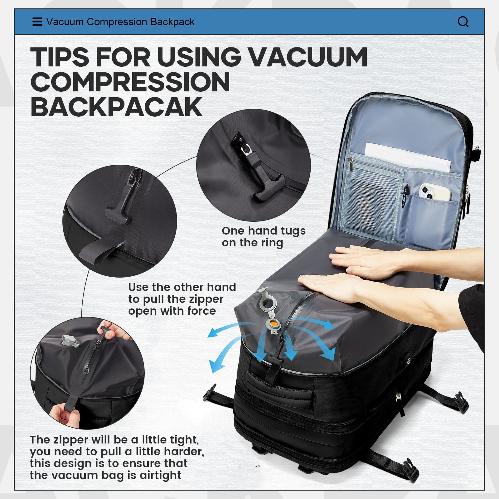 Sac a Dos Voyage Compression